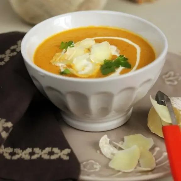 Velouté d’automne au picodon