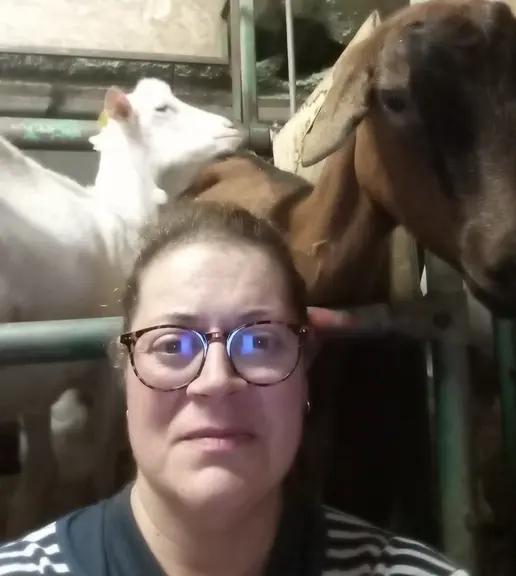 Céline Petorin, éleveuse livreuse de 350 chèvres en Vendée.
