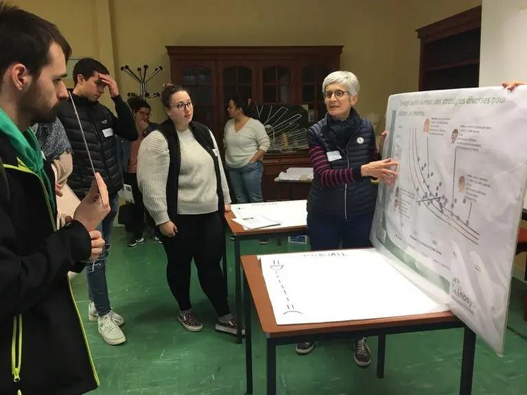 Nicole Bossis de l’Idele a invité les jeunes à participer à un atelier immersif : « Repères pour mon projet », animé avec les chambres d’agriculture.