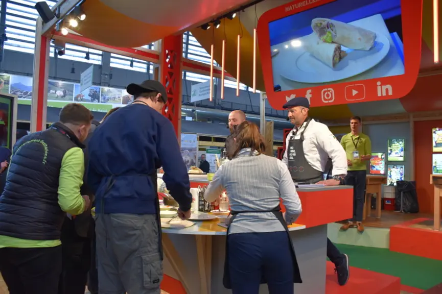 La viande de chevreau a été au centre de plusieurs démonstrations culinaires sur le "flexival" du stand Interbev.