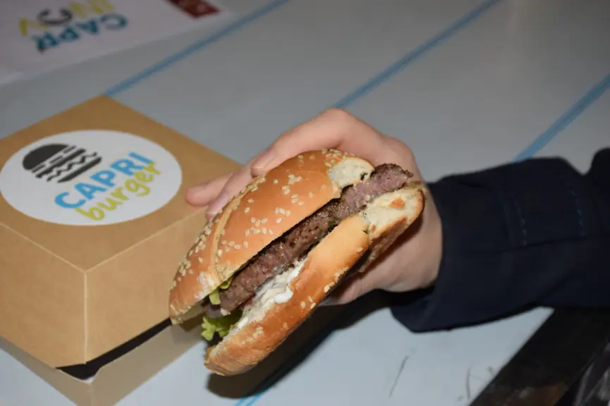 Hamburger à la viande de chèvre