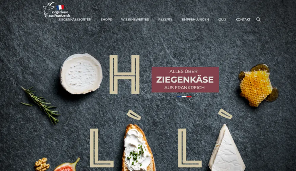 Une du site ziegenkse-aus-frankreich.de