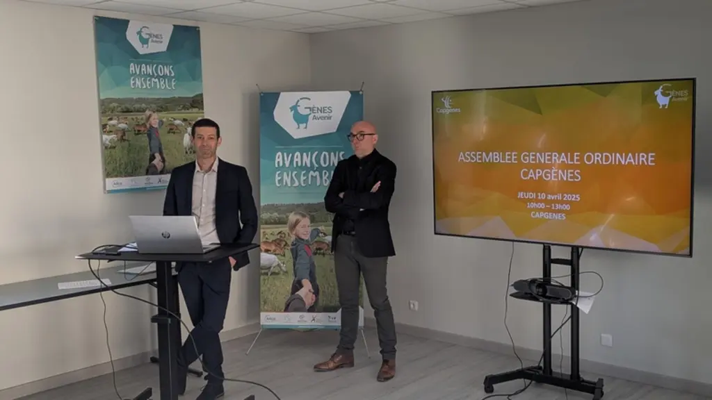 Frédéric Baudy et Yves Rouault, président et directeur de Capgènes,