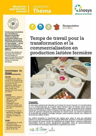 <em class="placeholder">Temps de travail pour la transformation et la commercialisation en production laitière fermière</em>