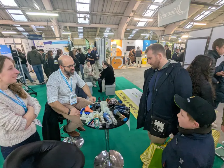 Espace traite des chèvres au salon Capr'Inov de Niort