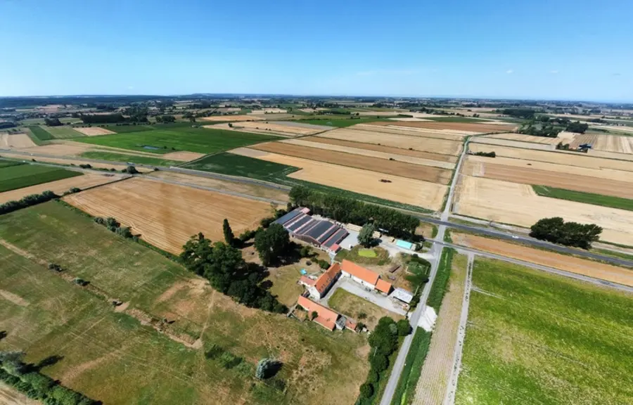 Ferme des Flandres vue de drone
