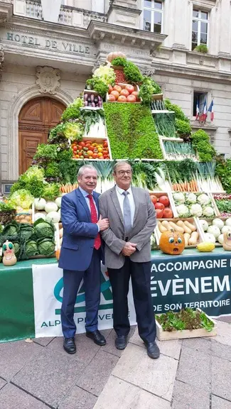 Jacques Rouchaussé, président de Légumes de France et Gérard Roche, membre de Légumes de France et cheville ouvrière de ce congrès.