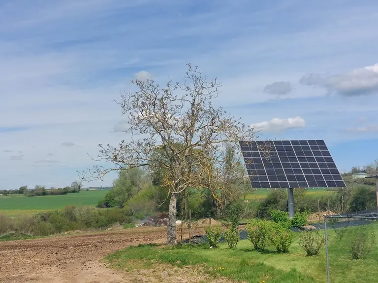 <em class="placeholder">Le tracker Okwind installé sur la Ferme de Torchy, exploitation maraîchère à à Dampierre-en-Bray en Seine-Maritime. </em>