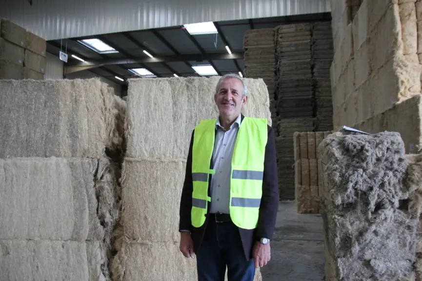 Benoît Savourat, président de la coopérative la Chanvrière de l’Aube. « L’agglomération troyenne envisage de créer une zone d’activité de 50 hectares autour de notre nouvelle usine de Saint-Lyé, pour développer la bioéconomie à partir du chanvre. »