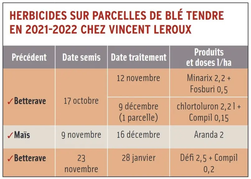 Désherbage blé :  « Un programme avec un traitement unique, à l’automne, sur la majorité de mes parcelles »