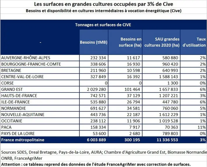 Méthanisation : la filière biogaz consomme 370 000 hectares de cultures (étude)