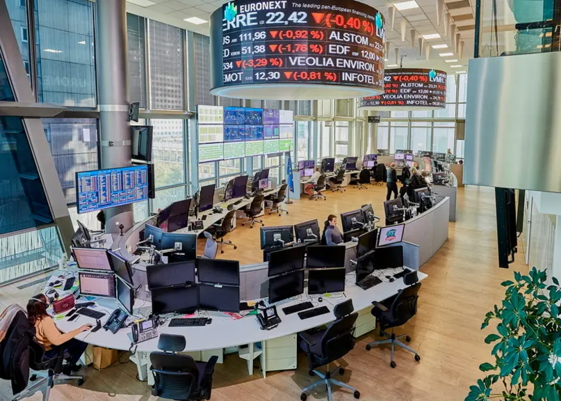 Les bureaux de la société Euronext à Paris-La Défense qui gère les contrats à terme blé tendre, maïs et colza.