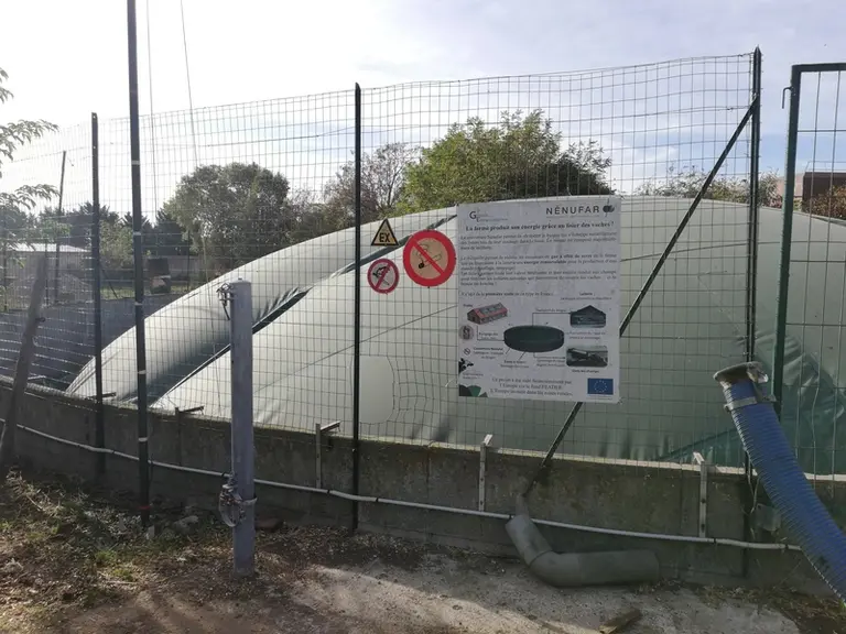 Installée en 2015, la couverture Nénufar était un prototype conçu par deux anciens étudiants de l’école. © F. Gervais