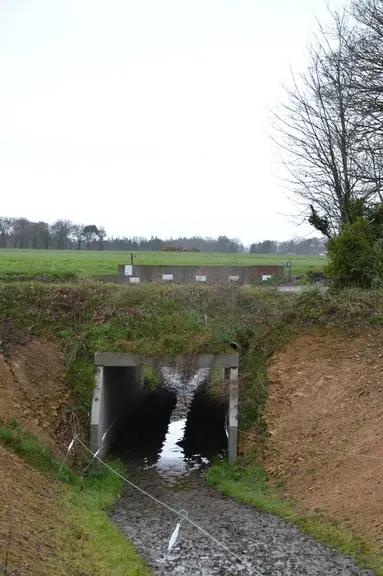 Construit en 2021, le boviduc a coûté 60 000 euros. L’éleveur a reçu des aides dans le cadre du PCAE et par l’agglomération de Lorient.