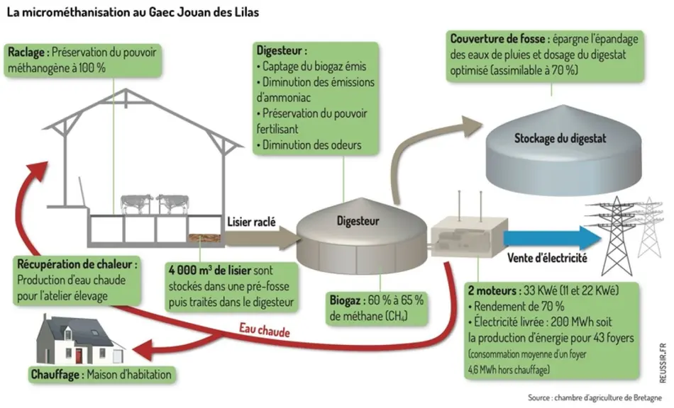 « Avec la microméthanisation, j’utilise la chaîne laitière jusqu’au bout et c’est rentable »