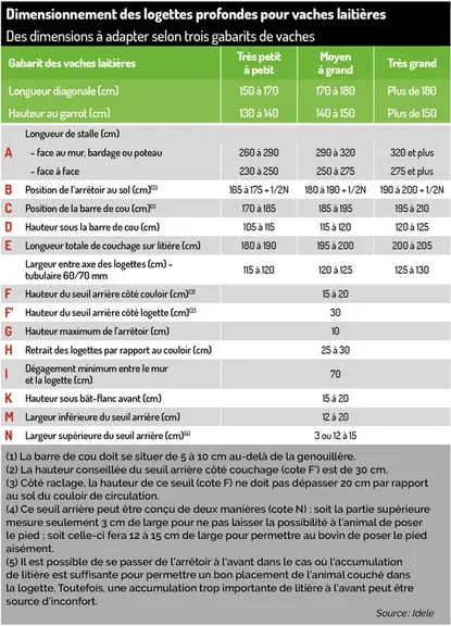 Dimension des logettes : mise à jour des recommandations
