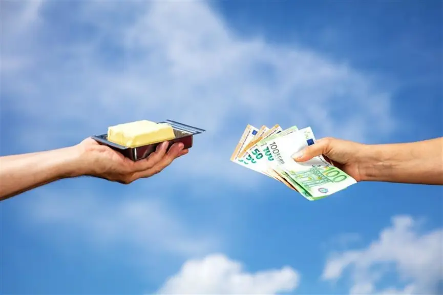 beurre et billets de banque