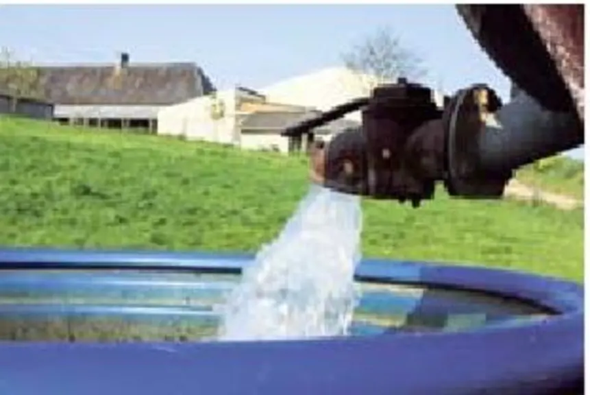 Des abreuvoirs en nombre insuffisant, mal situés, sales
peuvent limiter la consommation en eau des vaches laitières