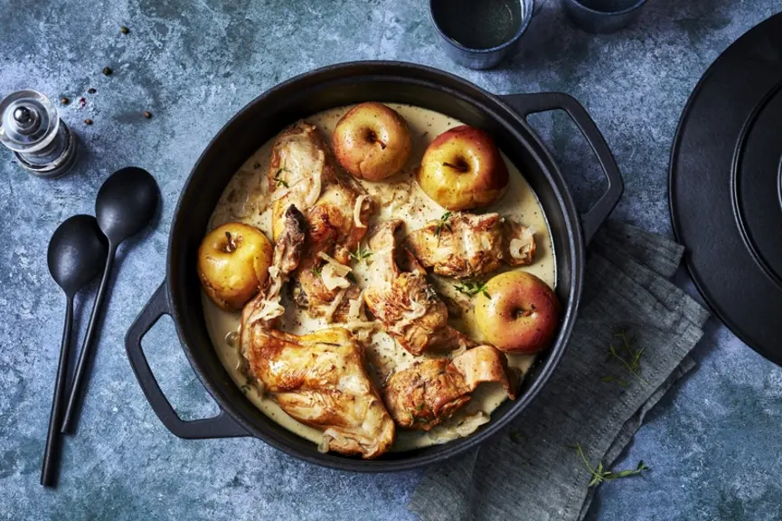 Pour stimuler la consommation de lapin, le Clipp propose de nombreuses recettes comme le lapin au cidre.