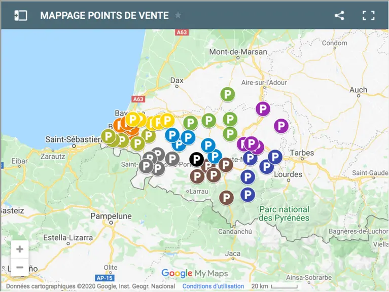 Points de livraison des agneaux de lait des Pyrénées-Atlantiques. © DR