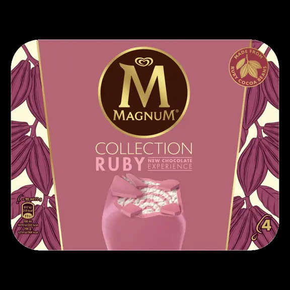 La collection Magnum Ruby : l'innovation phare 2020 d'Unilever. © DR