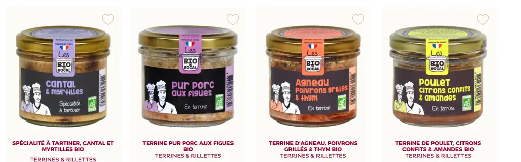 Sur le site internet de vente Le Bio du Bocal en juillet 2023.