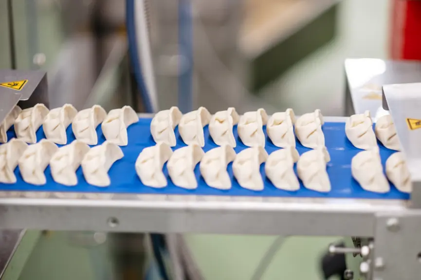 La ligne de production de gyozas a démarré en janvier 2023.