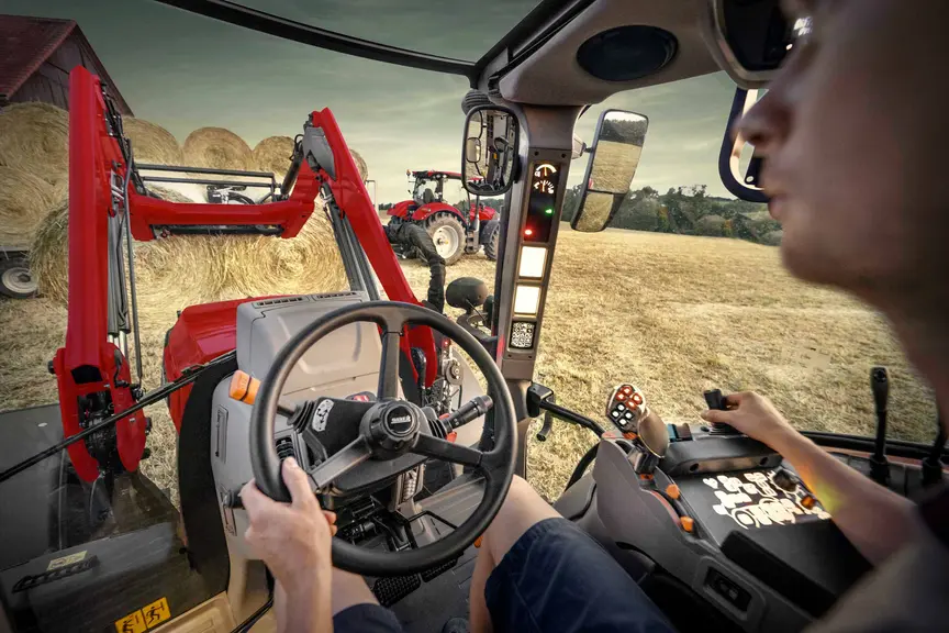 Joystick de pilotage des chargeurs frontaux Case IH des séries A, U et T, pour les tracteurs Farmall C, Luxxum, Vestrum, Maxxum et Puma.