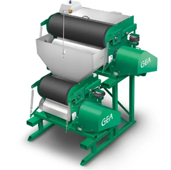 Le séparateur Xpress de GEA compte d’un à quatre rouleaux et produit, selon la configuration, une phase solide d’une teneur en matière sèche comprise