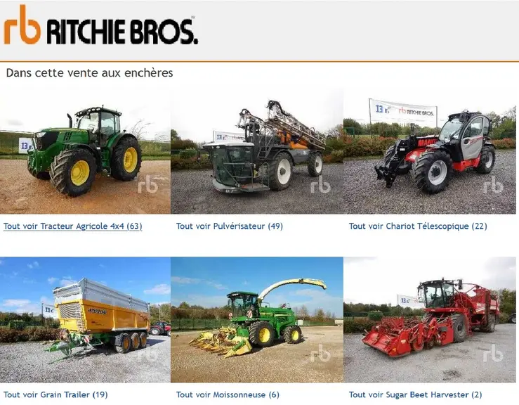 Matériels en vente aux enchères Ritchie Bros. le 5 novembre 2020