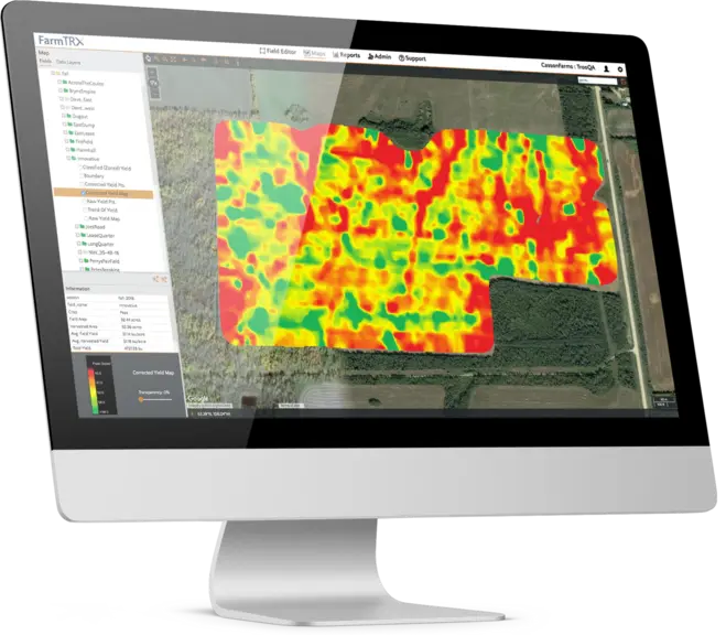 Cartographie de rendement FarmTRX - Oria Agriculture