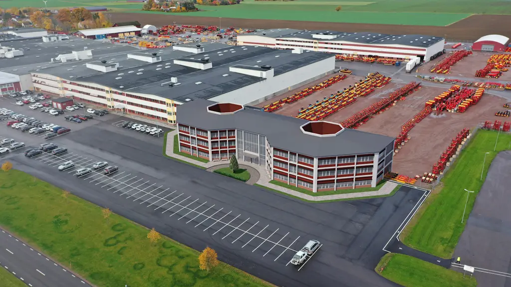 Vue aérienne de l'usine suédoise de Väderstad