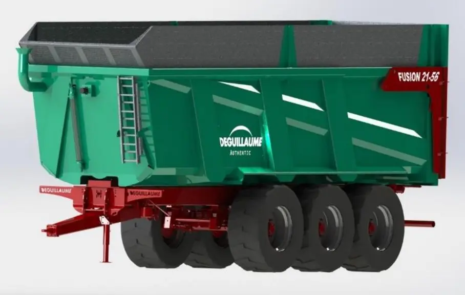 Benne trois essieux Fusion 21-56 de Deguillaume spéciale méthanisation