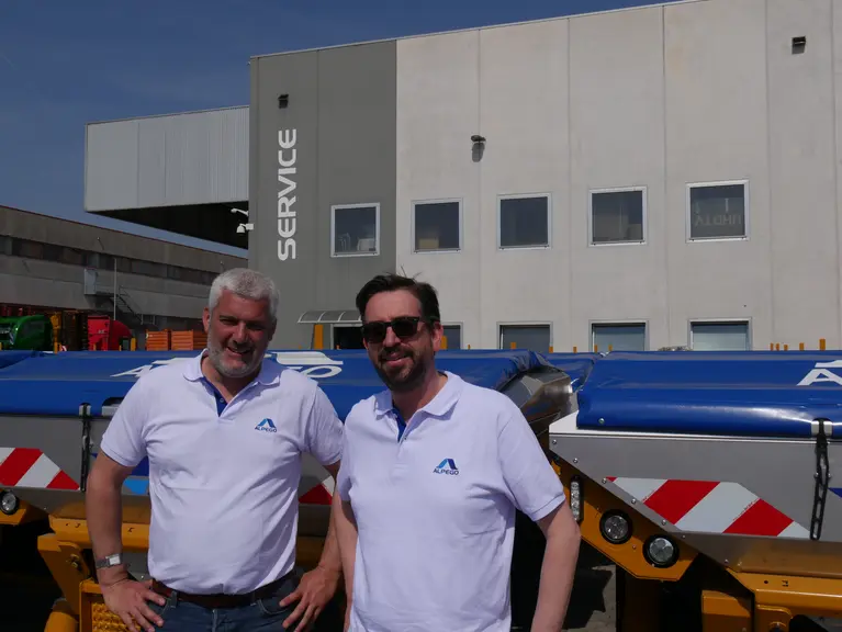 David Finetti, directeur d’Alpego France, et Nicola Pegoraro, directeur commercial au sein de l’entreprise familiale italienne