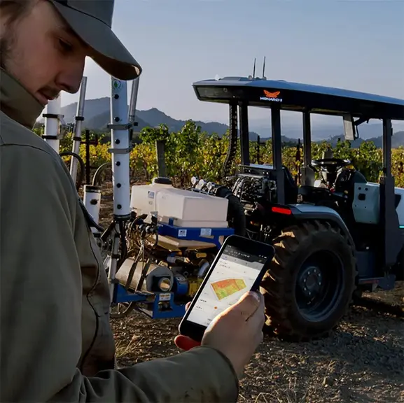 Collecte de données avec le tracteur électrique autonome Monarch MK4