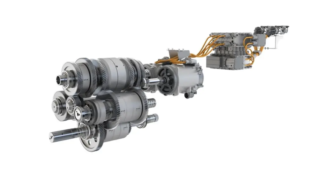 La transmission eAutoPowr qui pourra équiper les tracteurs John Deere 8R en 2021 est en mesure de fournir 100 kW d'énergie électrique à des composants