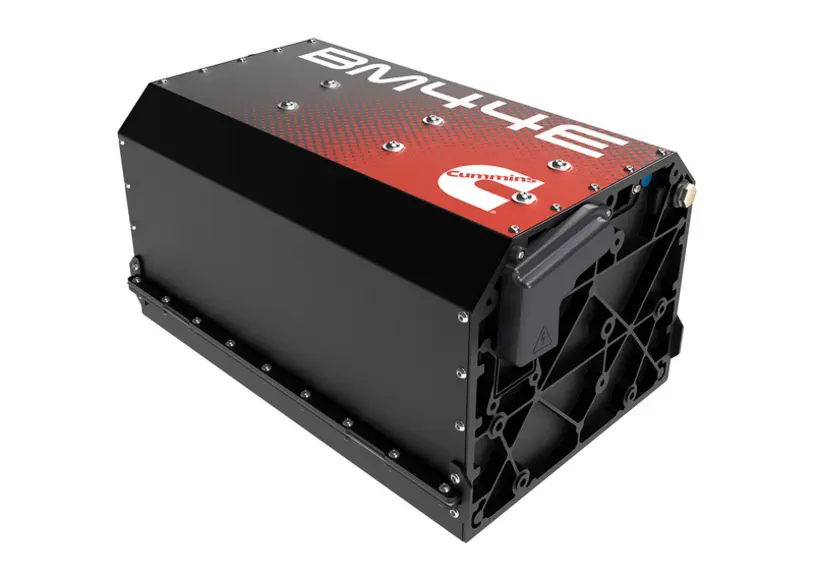 Le module de batterie lithium-ion BM44E (4,4 kWh) est utilisé par Cummins pour l'hybridation d'engins de manutention.  © Cummins