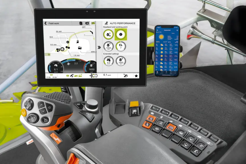 Terminal tactile Cebis d'ensileuse Claas Jaguar.