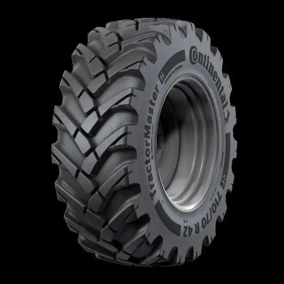 Les pneus VF TractorMaster Hybrid de Continental disposent d'un profil mixte route et champ. © Continental