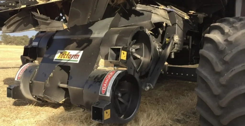 Le broyeur de graines d’adventices Tecfarm se distingue par l’utilisation de quatre turbines. © Tecfarm