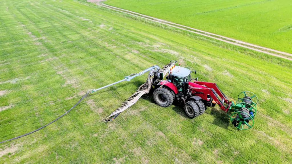 Les équipements d'épandage de lisier Agronic sont compatibles avec les systèmes d'épandage sans tonne. © Agronic