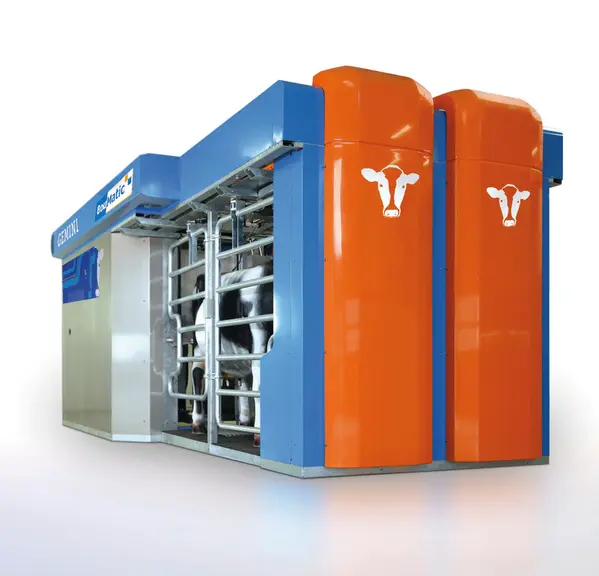 Le robot de traite Gemini de Boumatic est disponible en version à deux stalles © Boumatic