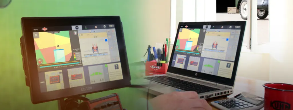 Les solutions connectées Kuhn CCI connect et Kuhn CCI connect pro permettent de se connecter à distance depuis un smartphone ou un ordinateur sur le t