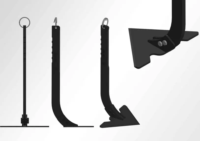 Les socs ultra-plat proposés sur les bineuses Chopstar scalpent la surface du sol et sont disponibles jusqu'à 220 mm de large. © Einbock