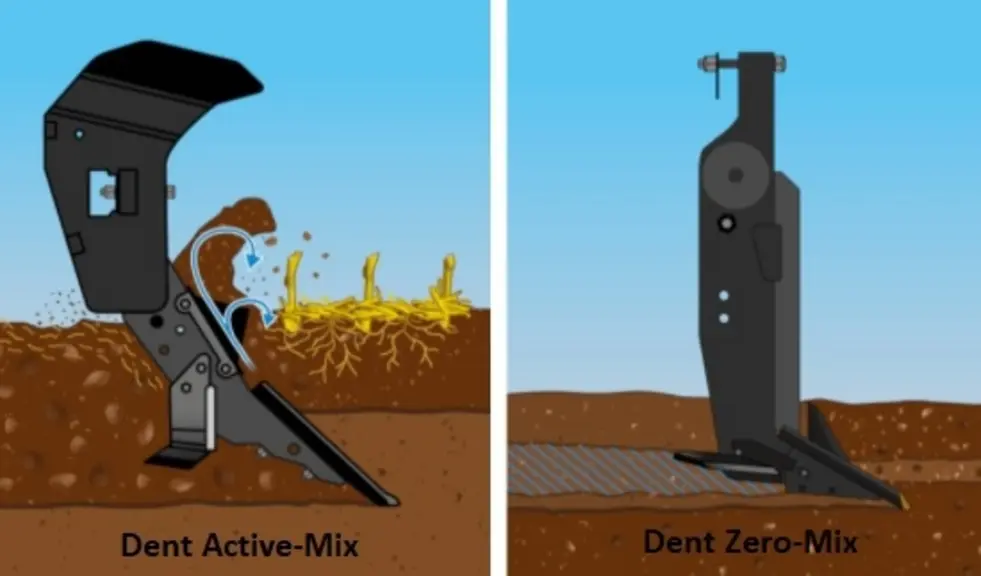 Le décompacteur Terraland TN de Bednar est disponible avec deux types de dents : Active-Mix et Zero-Mix. © Bednar