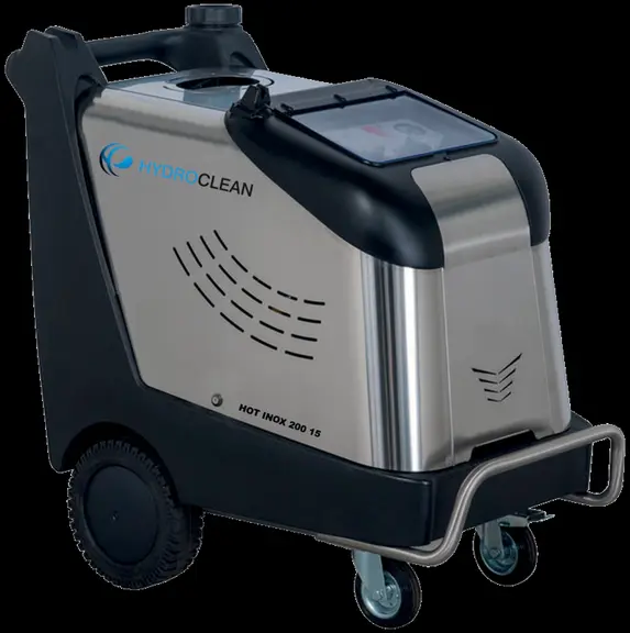 Le nettoyeur haute pression à eau chaude Hotinox d'Hydroclean se décline en trois variantes : 200 bars-15 l/min, 150 bars-21 l/min et 200 bars-19 l/mi