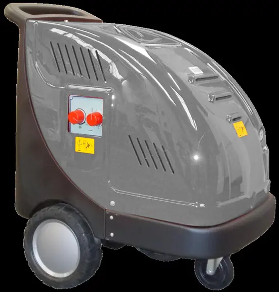 Nettoyeur haute pression à eau chaude, le modèle Hotclean d'Hydroclean existe en trois versions : 130 bars-9 l/min, 160 bars-14 l/min et 200 bars-15 l