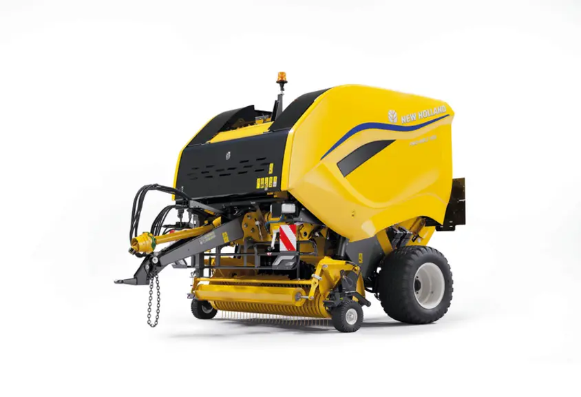 La presse à balle ronde Pro-Belt de New Holland dispose d'un pick-up de 2,35 m de large et d'un rotor de 520 mm de diamètre