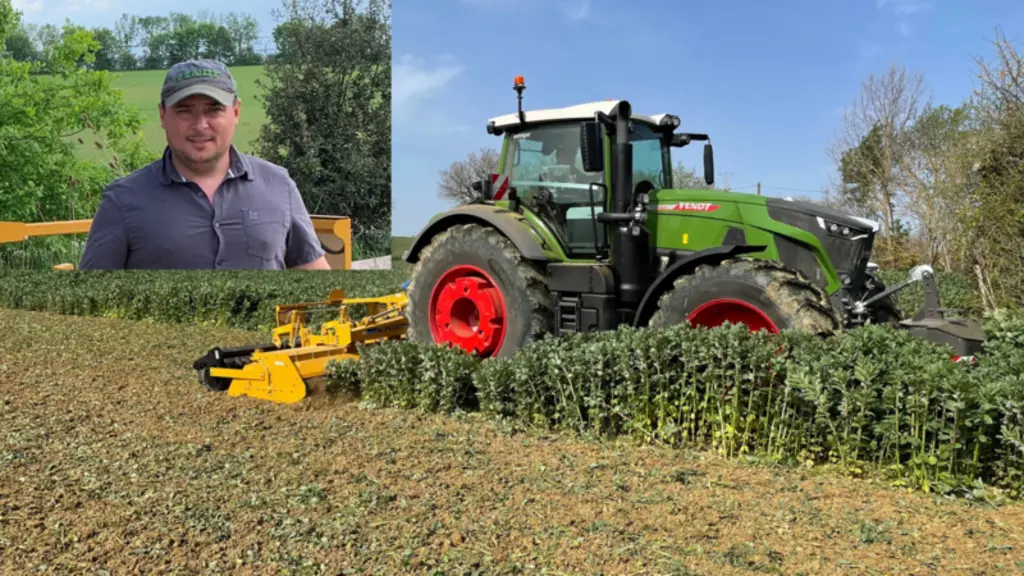 Vincent Deluppé utilise la fraise rotative pour détruire les couverts végétaux. Il apprécie cet outil pour sa capacité à couper, hacher, mélanger et affiner.