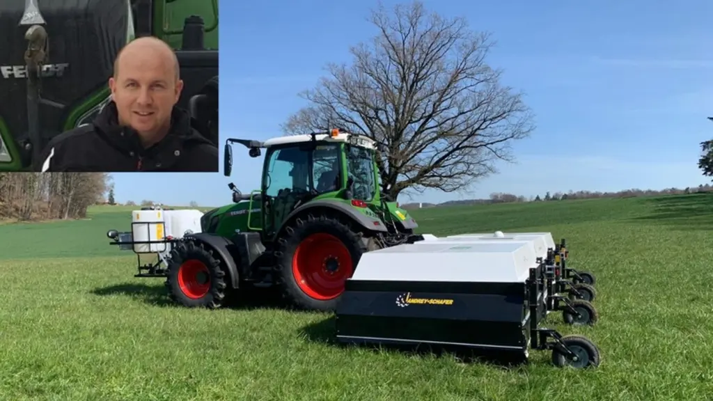 Benoît Boschung, cogérant de l’entreprise suisse de travaux agricoles Andrey Schafer, apprécie le pulvérisateur Ara pour sa capacité à cibler l’apport